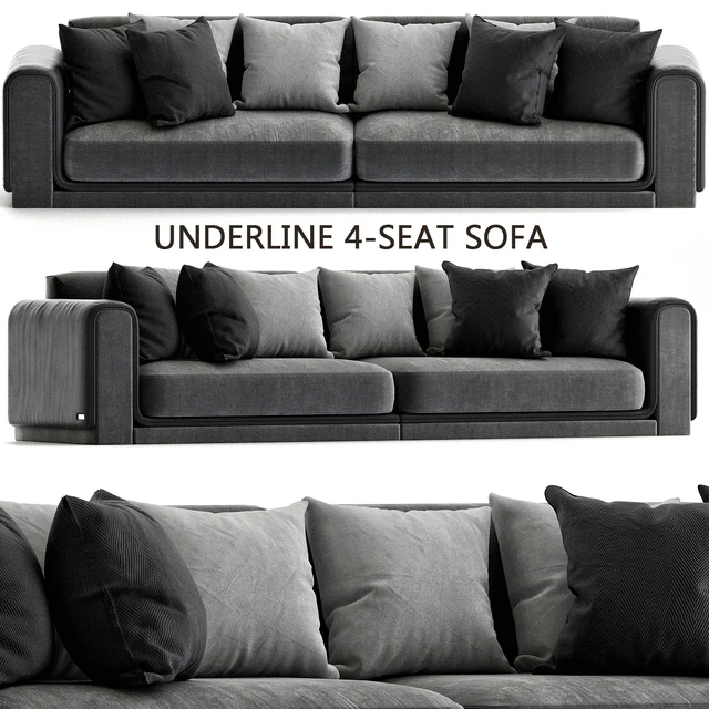 Roche Bobois UNDERLINE 4-SEAT SOFA — Descargar