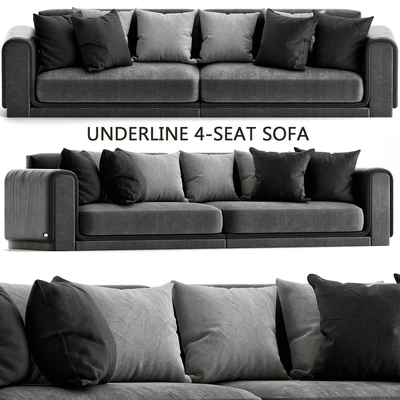 Roche Bobois UNDERLINE 4-SEAT SOFA — Ver 1
