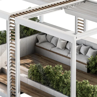 Roof Garden and Landscape Furniture with Pergola 07 — Вид 4