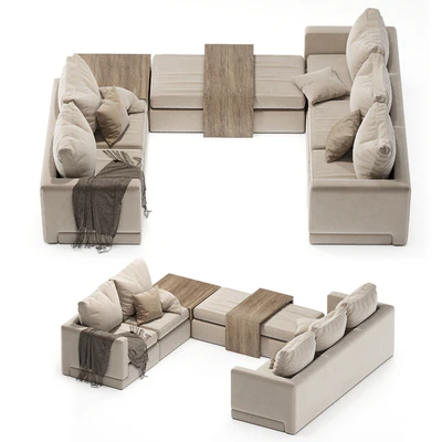 Minotti sofa cream — Ver 5