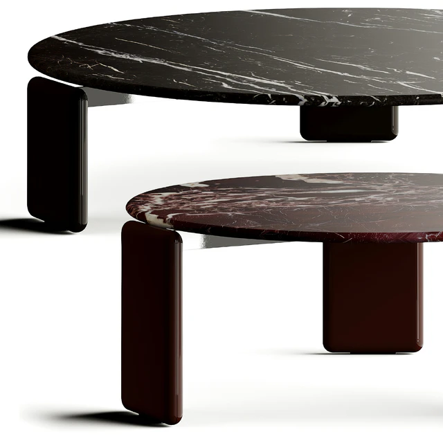 Minotti DRAKE Round Marble Solid Coffee Table — Скачать