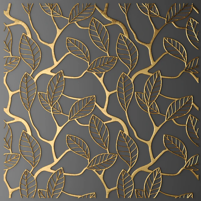Panel, Lattice, panel, pattern, art, abstraction, decorative, interior, wall decor, gold, luxury, leaf — Descargar