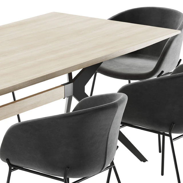 La forma table Amethyst & Zadine chair dining set — Descargar