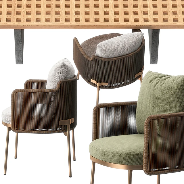 Tape chair Quadrado table by Minotti — Descargar