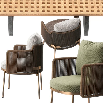 Tape chair Quadrado table by Minotti — Ver 3