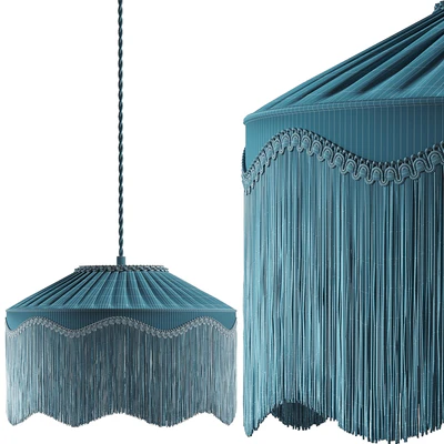 Pendant Light 15 - Spearmint Silk Tiffany Lampshade — View 7
