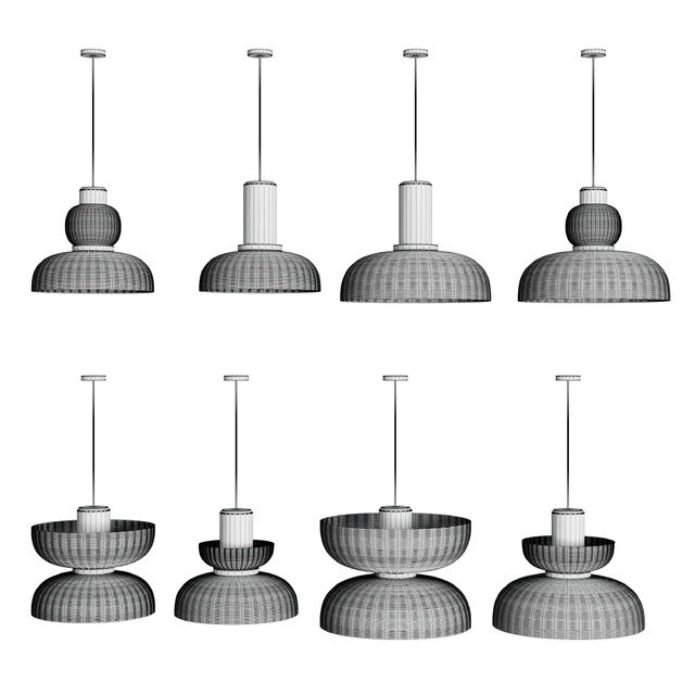 Japanese Wabi-Sabi Fabric Pendant Lights style AD — Descargar