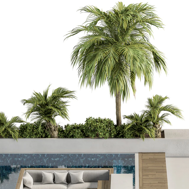 Backyard and Landscape Furniture with Pool 02 — Скачать
