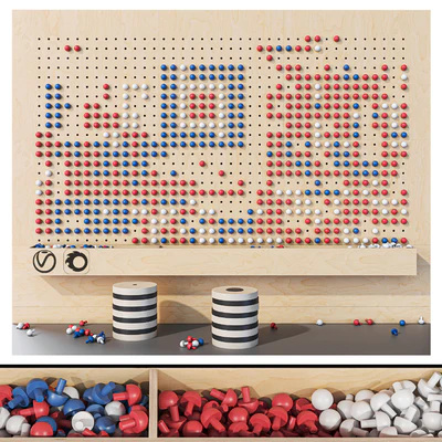 Wooden game board for nursery No. 2 — Ver 1