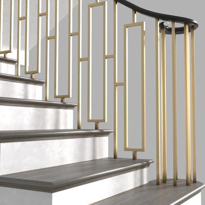 Modern staircase in Art Deco style. — Ver 6