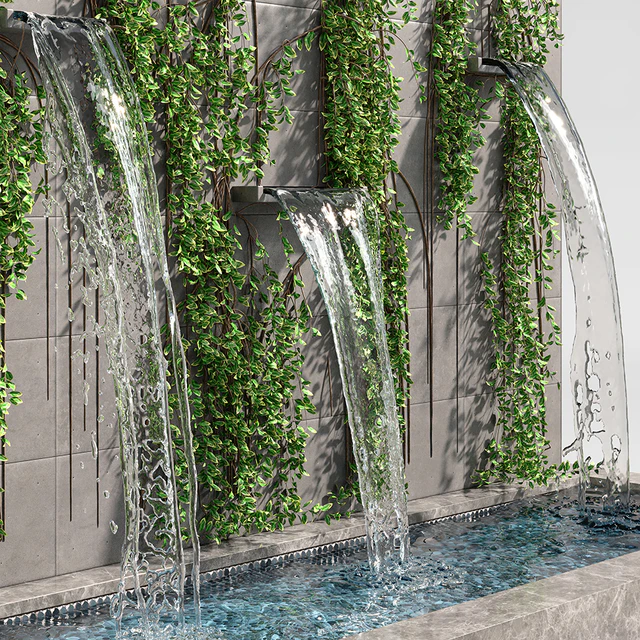 Wall fountains with ivy — Скачать