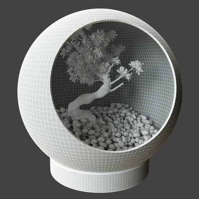 Little Tree In Glass Globe — Ver 5
