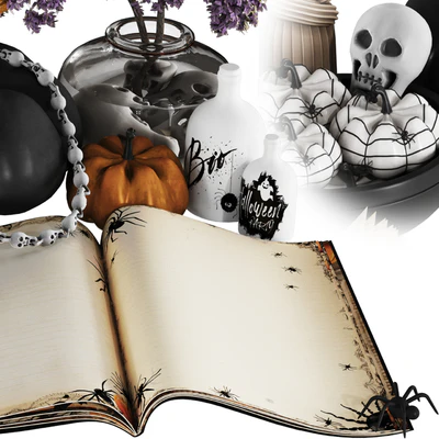 Halloween Ghost and skull Decorative Set 06 — Вид 7