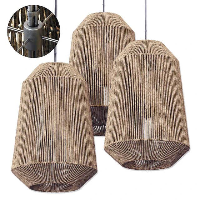 Lamp wood rotang wicker barrel n3 / Лампа плетеная из ротанга "Бочка" №3 — Скачать