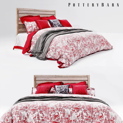 Pottery barn alpine toile bedding set — Вид 3
