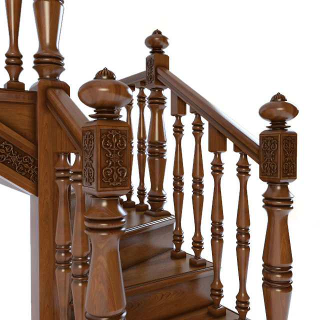 A wooden staircase. Wooden stairs — Descargar
