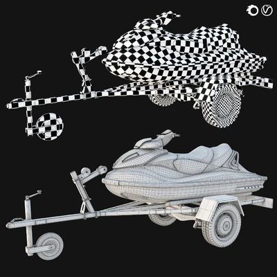YAMAHA jet ski and trailer — Ver 6