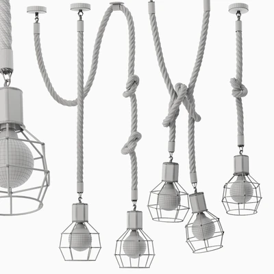 Подвесной светильник LOFT ROPE CHANDELIER CAGE Mono — Вид 5