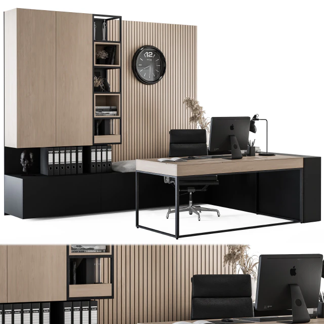 Office Furniture - Manager Set 11 — Descargar