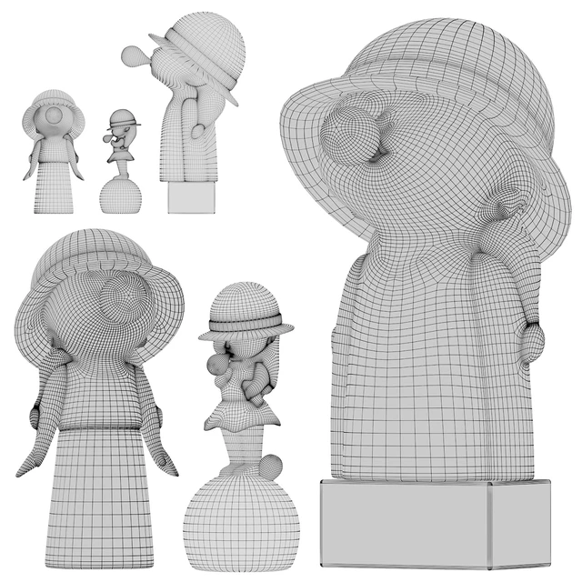 Bubble Blowing Figurine Statue Ⅰ — Скачать