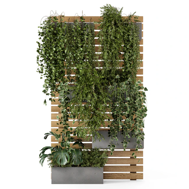 Outdoor Plants Pallet vertical planter  Pots - Set 686 — Скачать