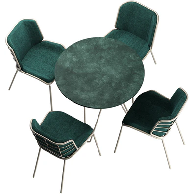 Traba SKIN MET RED CHAIR TABLE GIACOMO CATTANI — Ver 5
