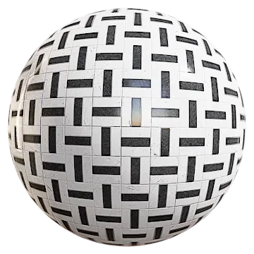 black and white marbles tiles 003 — Descargar