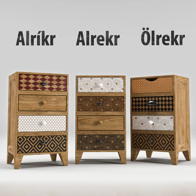 Alkerk Alrikr Olrekr тумбочки в скандинавском стиле — Вид 1