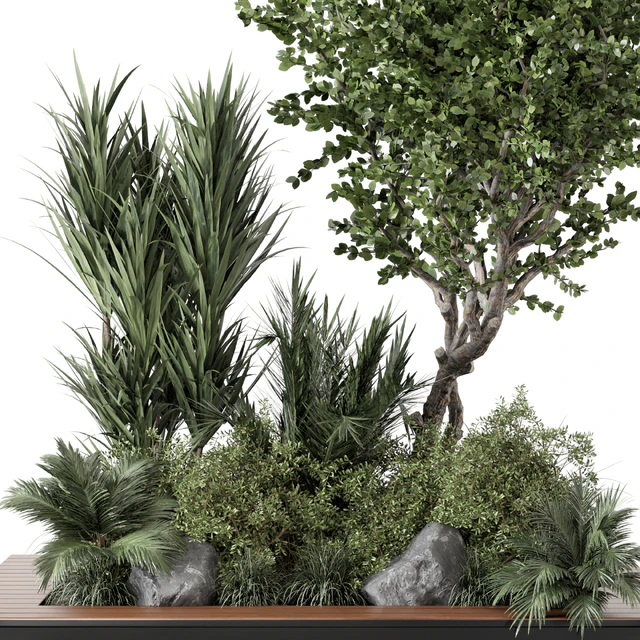 Outdoor Garden set bush and Tree - Garden Set 499 — Descargar