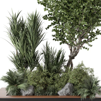 Outdoor Garden set bush and Tree - Garden Set 499 — Ver 6