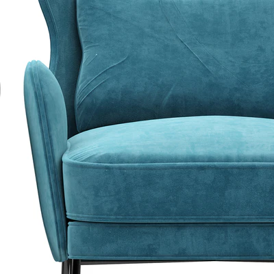 Alex Navy Velvet Accent Chair Crate and barrel — Ver 5
