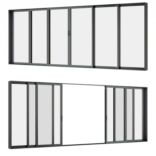 A set of sliding Metal Windows and Doors. — Скачать