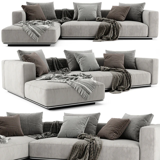 Flexform Grandemare Chaise Longue Sofa — Descargar