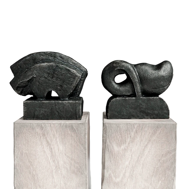 Modern sculptures Bull and Fish — Скачать