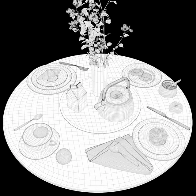 Set of dishes in Scandinavian style — Descargar