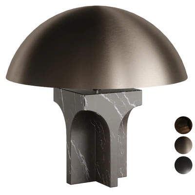 FENDI ROXIE TABLE LAMP MARQUINA BLACK MARBLE — Ver 6