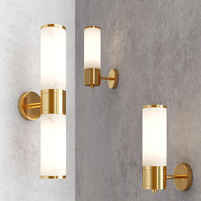 Brass Marble Wall Lamp — Descargar