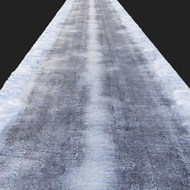 Snowy road. Editable — Descargar