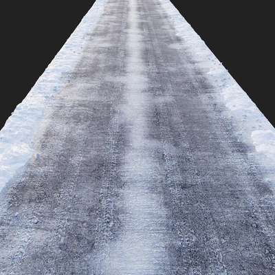 Snowy road. Editable — Ver 1