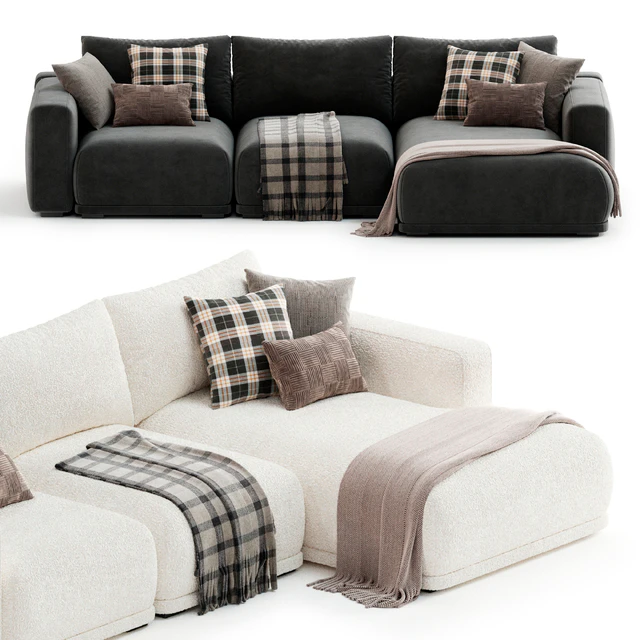 Frances Three Seater Corner Sofa — Скачать