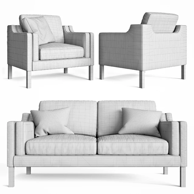 Sofa and armchair BORGE MOGENSEN — Descargar