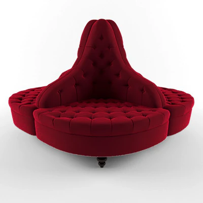 Rounded sofa "Boudoir" — Ver 1