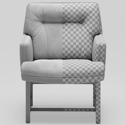 Edward Wormley Red Armchair — Ver 3