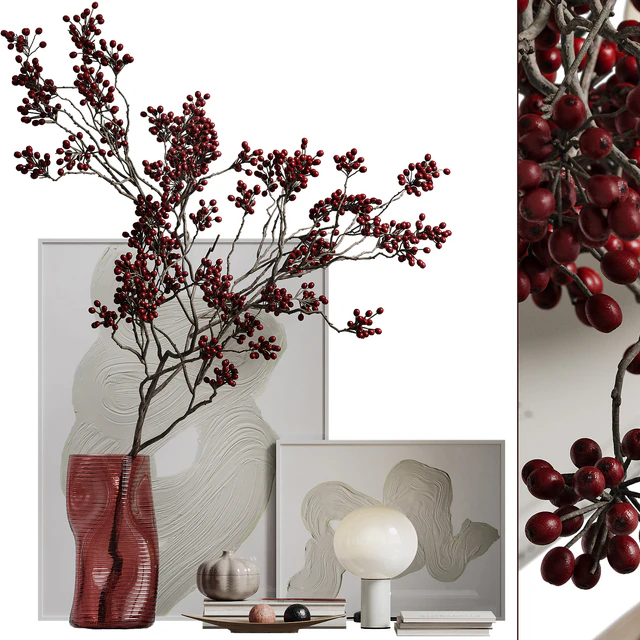 Branches with berries decor set — Скачать