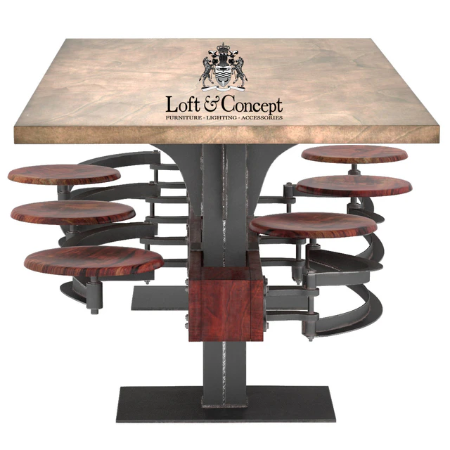 DINING TABLE PERRIN COMMUNAL TABLE LOFT — Descargar