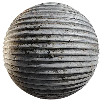dirty corrugated metal sheet 001 — Descargar