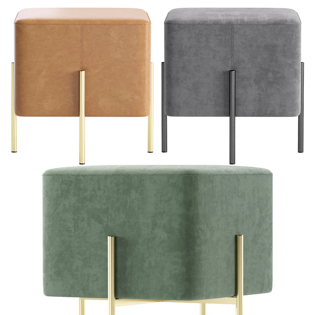 Pouf Gato Velvet and Leather made by Cosmo — Descargar
