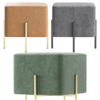 Pouf Gato Velvet and Leather made by Cosmo — Ver 6