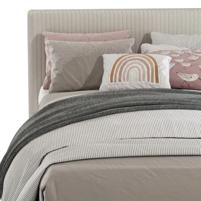 Roar / Rabbit Pleated Upholstered Bed 218 — Ver 7