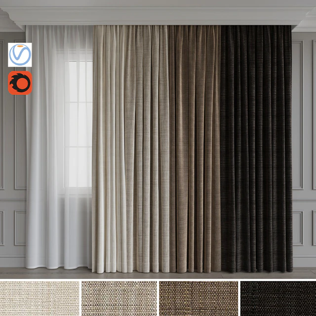 Set of curtains velvet 28 — Descargar
